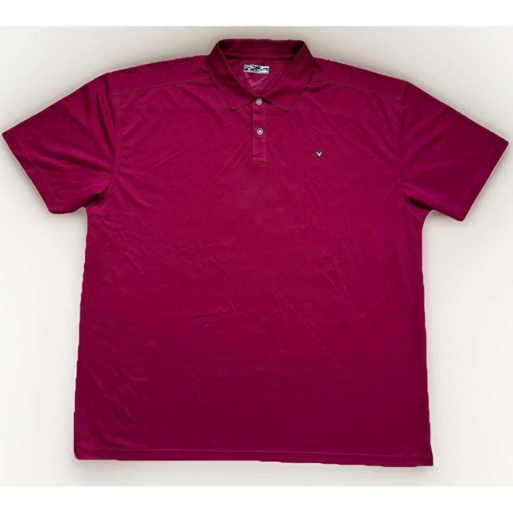 Callaway Golf Polo Opti Dri Dark Purple/red Short Sleeve Shirt Mens 3XL - Picture 2 of 8